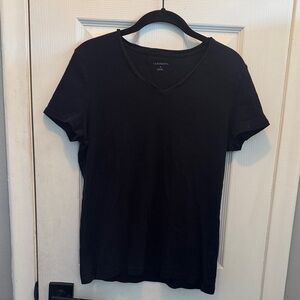 Croft & Barrow Black V-Neck Tee